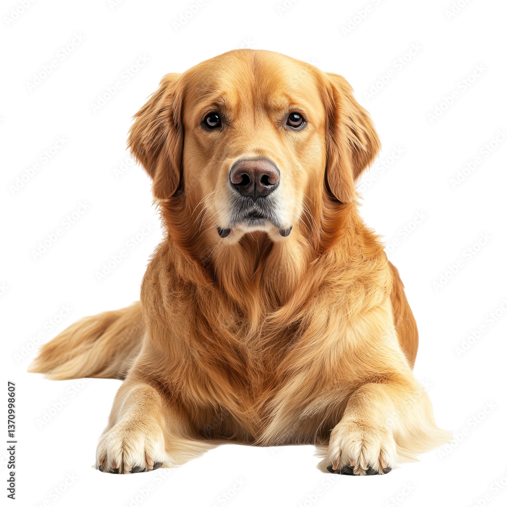 Golden Retriever Dog Isolated on Transparent Background for Design Use Golden Retriever Dog Isolated on Transparent Background for Design Use