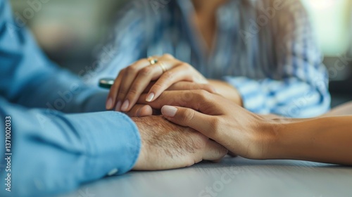Comforting Hands: A Moment of Support and Empathy