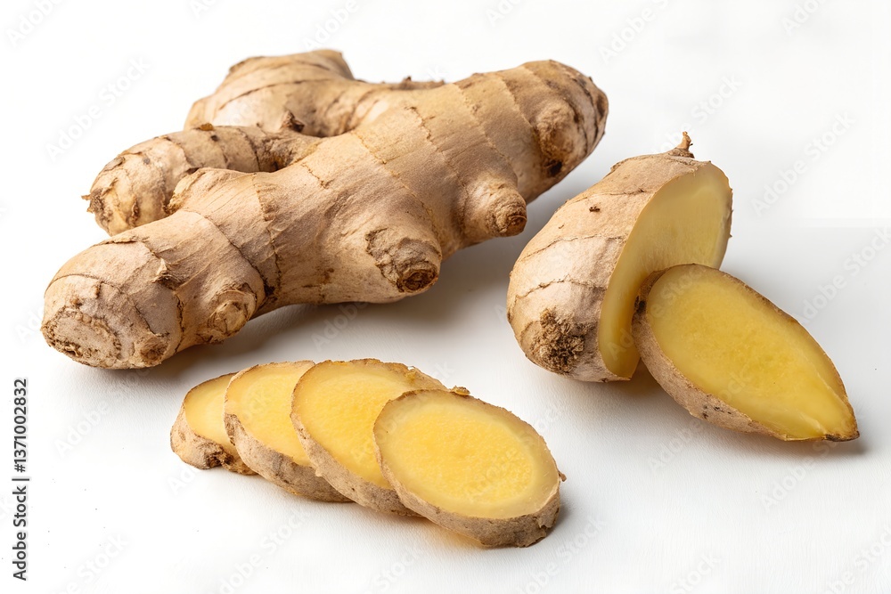 Fototapeta premium ginger isolated on white background