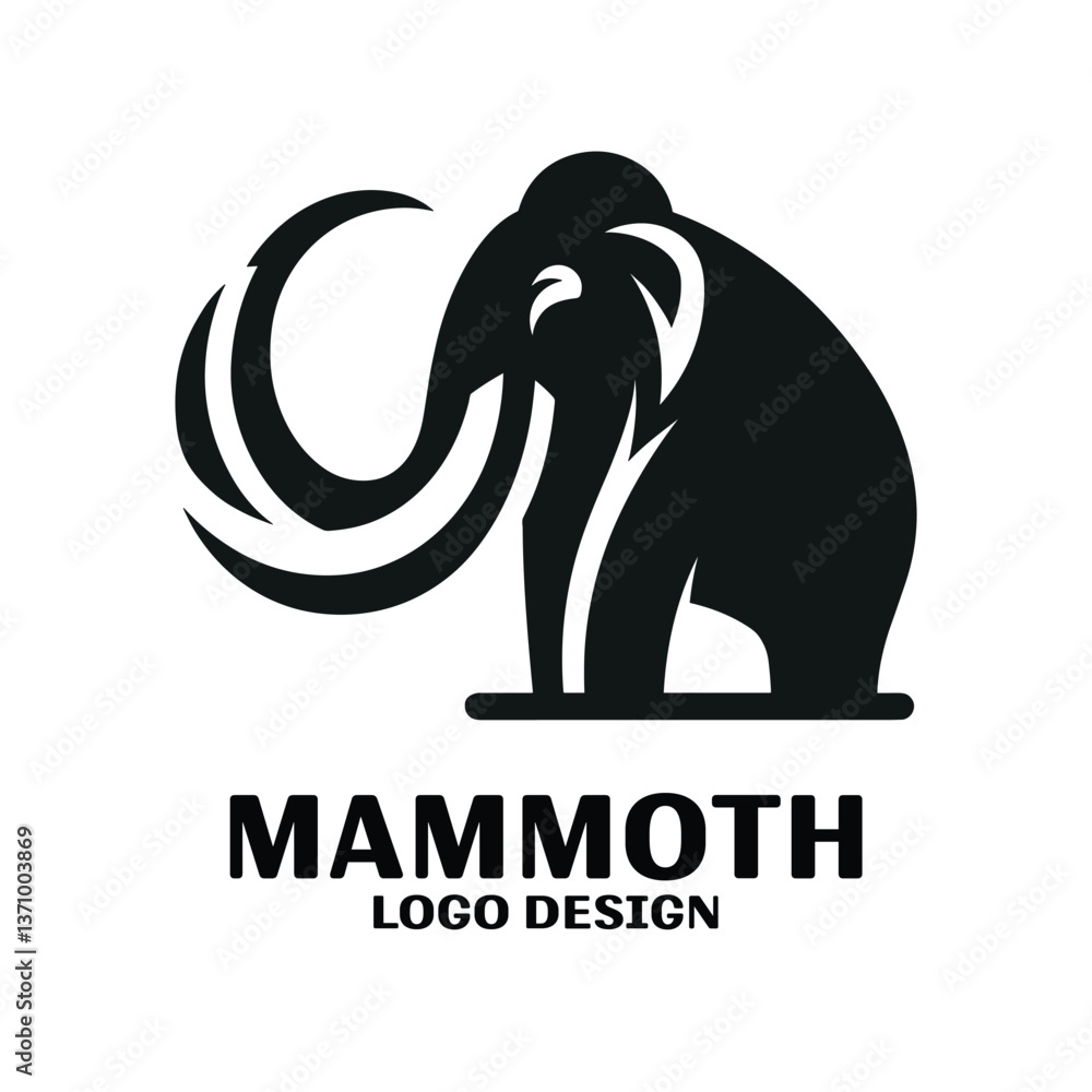 Obraz premium Mammoth Vector Logo Design