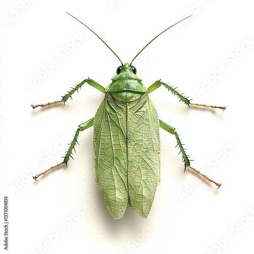 Photo of Leaf insect isolated on white background
