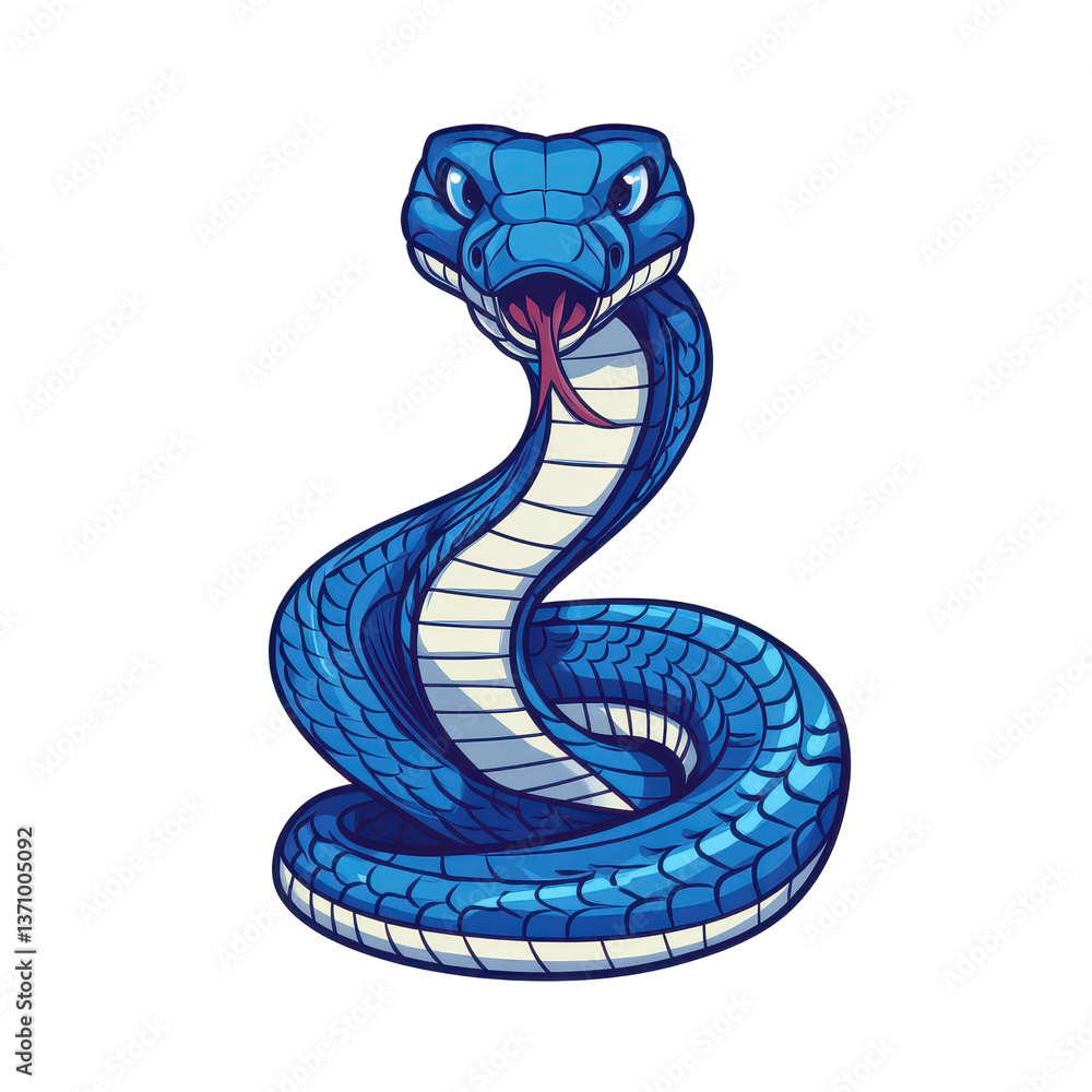 Fototapeta premium Cobra isolated on white background