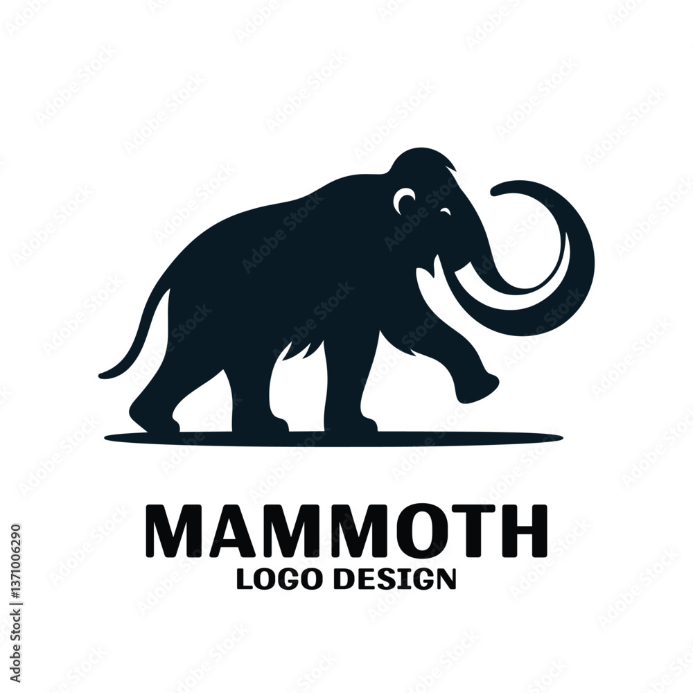 Obraz premium Mammoth Vector Logo Design