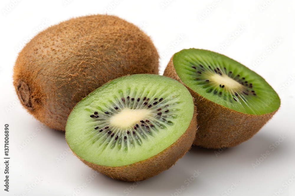 Obraz premium kiwi fruit on white background