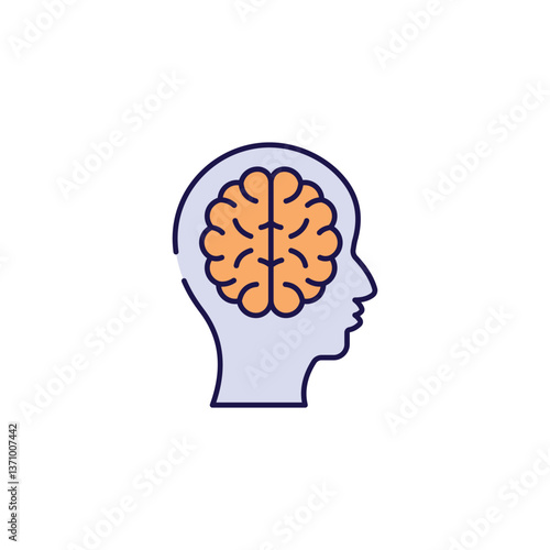 Psychology icon design with white background stock illustration