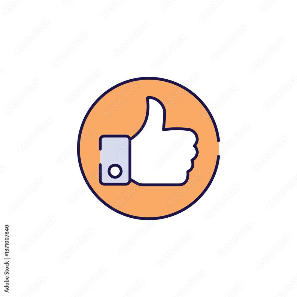 Like icon design with white background stock illustration Like icon design with white background stock illustration
