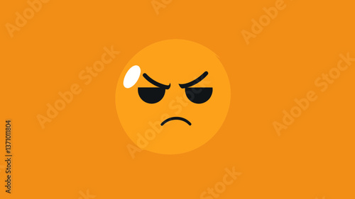 Flat Emoticon Face with Rolling Eyes Vector Design - Sarcasm, Annoyance, and Eyeroll Expression - Emojilicious Digital Illustration