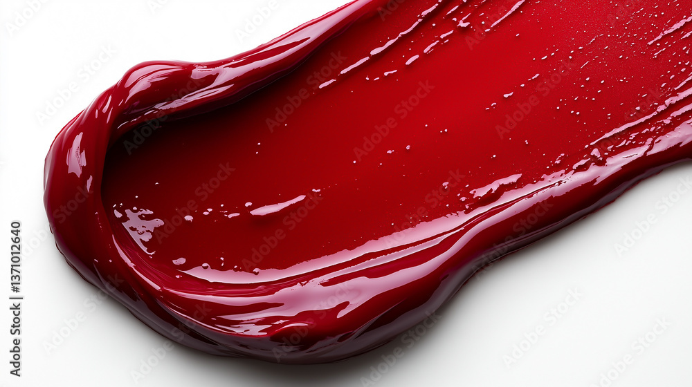 red gel-like texture close up detail isolated on white background