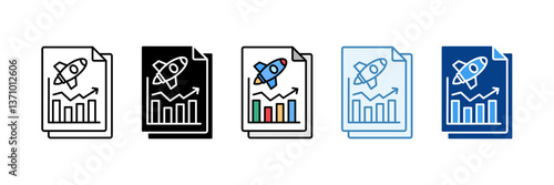 Statistics  Icon Set Multiple Style Collection