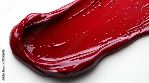 Obraz na płótnie red gel-like texture close up detail isolated on white background w salonie