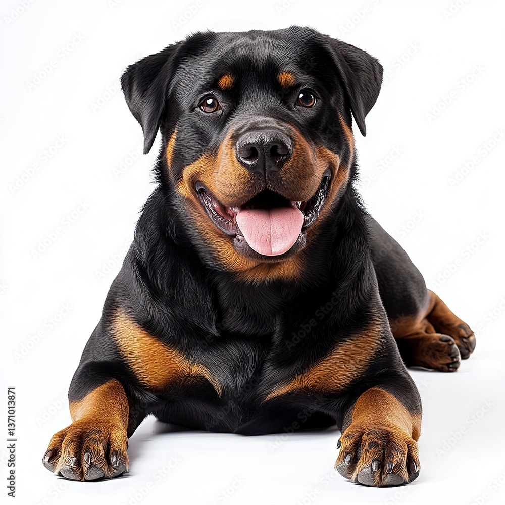 Photo of Rottweiler Dog isolated on white background Photo of Rottweiler Dog isolated on white background