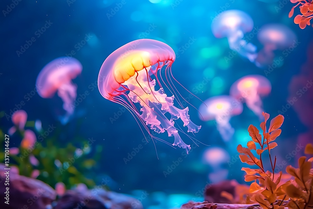 Fototapeta premium Jellyfish Aquarium Display