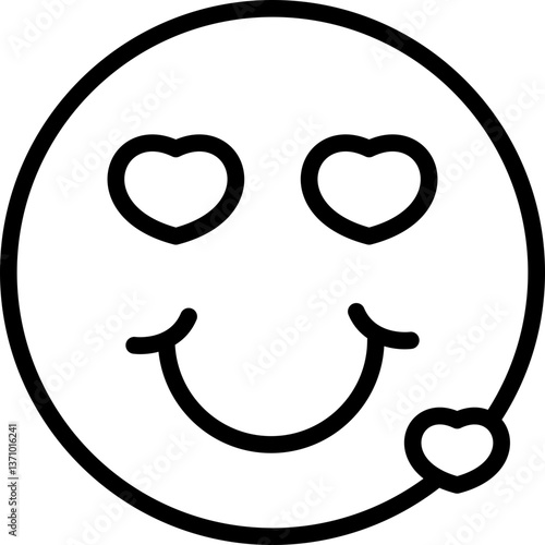 Smile With Hearts Icon