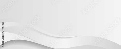 Wallpaper Mural minimalistic abstract background with flowing wavy lines in shades of gray and white. The smooth gradient adds depth and a modern, elegant feel. Torontodigital.ca