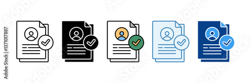 Hired  Icon Set Multiple Style Collection