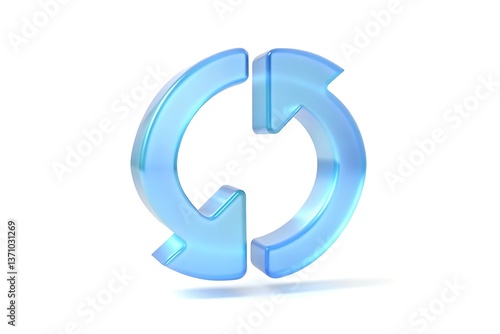 Blue refresh arrow circle isolated on white background Free Download Blue refresh arrow circle isolated on white background - GFXLoad