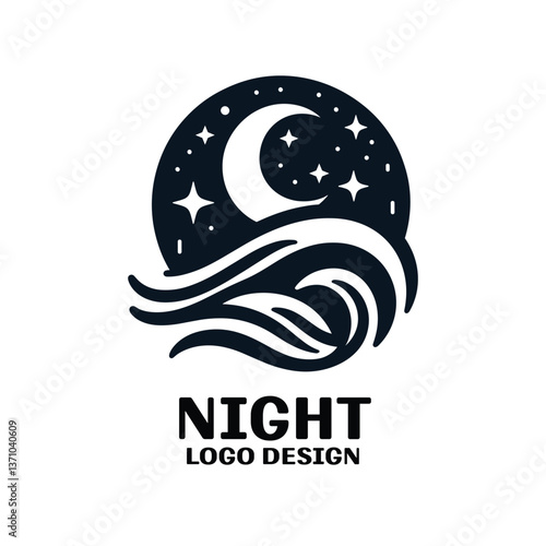 Night Vector Logo Design