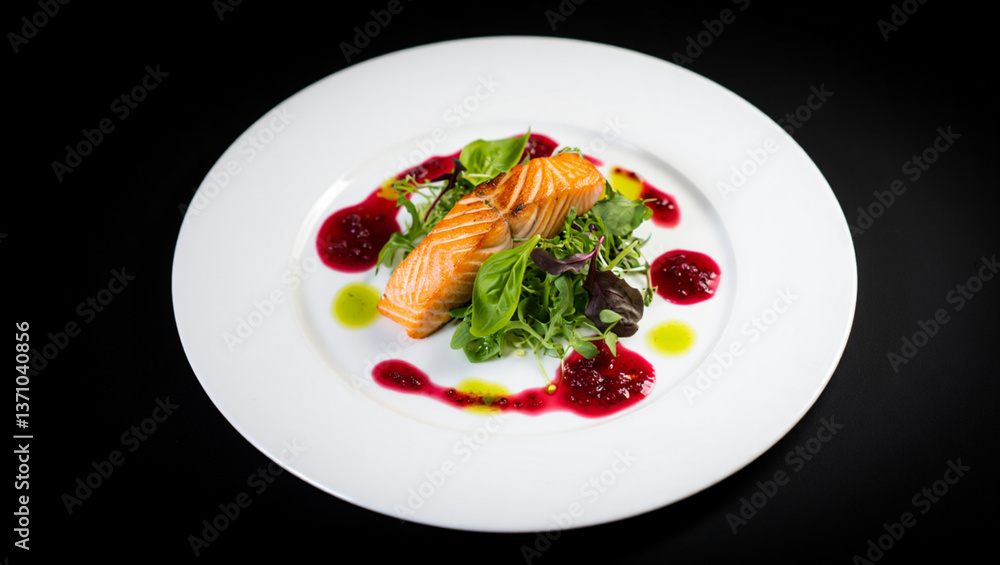 Elegant Plate with Salmon Elegant Plate with Salmon