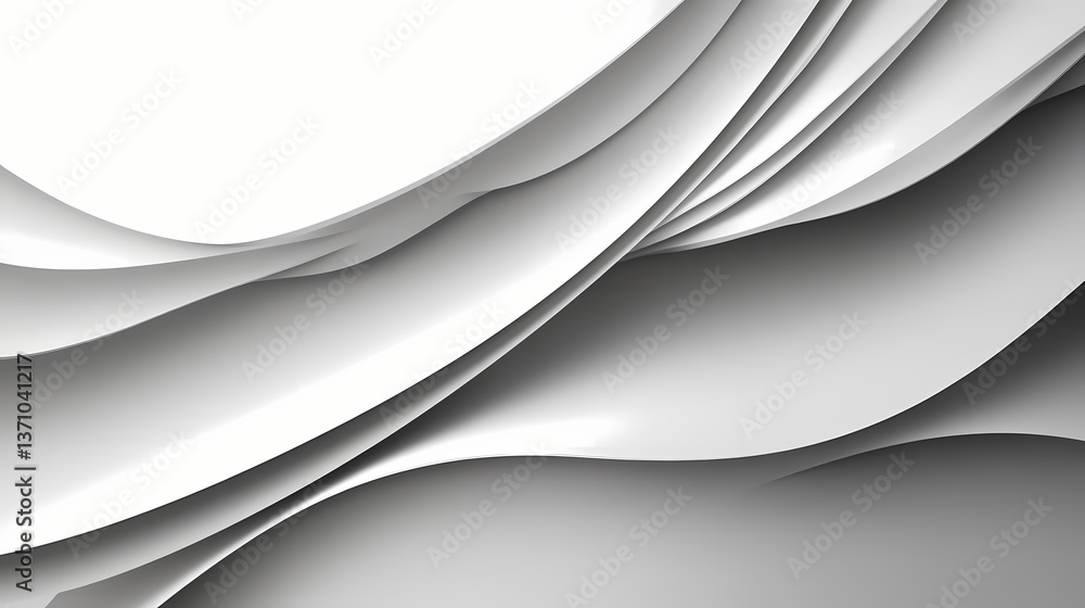 Smooth abstract gray geometry with light paper background. Dimensional Whisper. Illustration Smooth abstract gray geometry with light paper background. Dimensional Whisper. Illustration