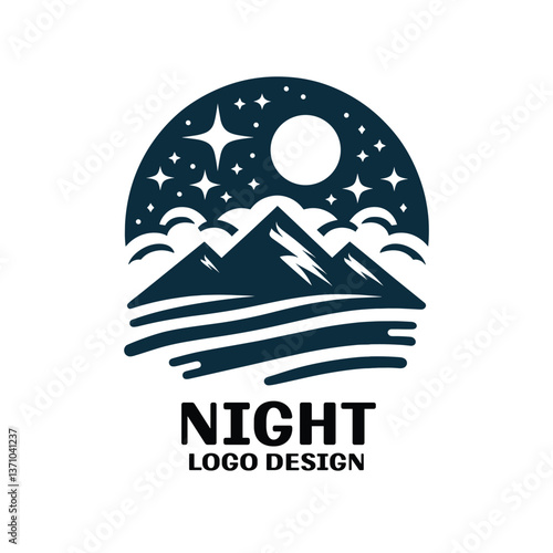 Night Vector Logo Design