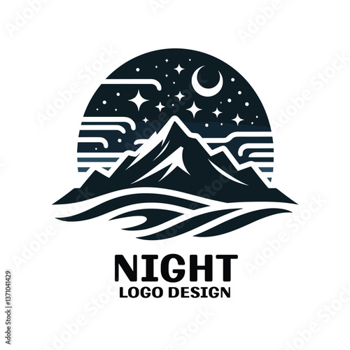 Night Vector Logo Design