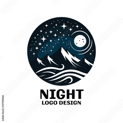 Night Vector Logo Design