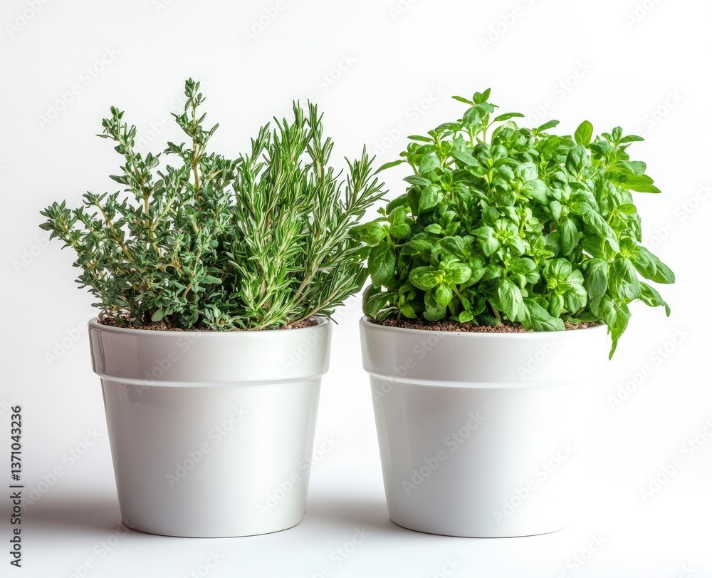 Growing Herbs in Pots Rosemary Thyme and Basil Indoor Gardening Growing Herbs in Pots Rosemary Thyme and Basil Indoor Gardening