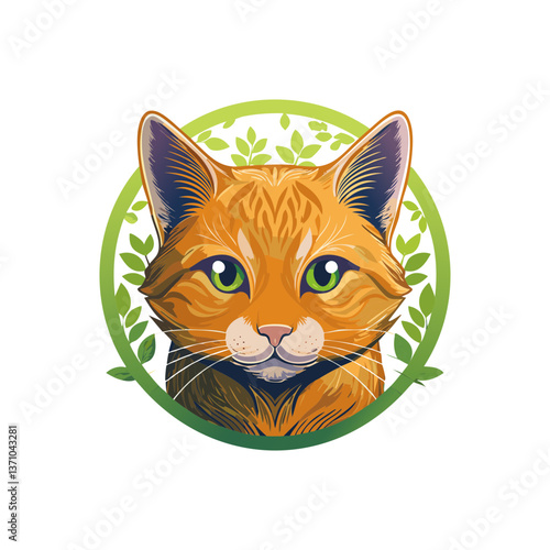 An illustration of an orange cat