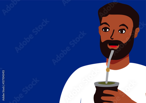 Pessoa tomando chimarrão no Brazil 