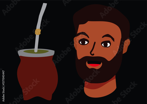 Pessoa tomando chimarrão no Brazil 