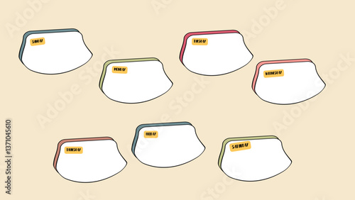 The volumetric text set template is a stylish three-dimensional frame or background with a dedicated area for writing text, decorated with decorative elements, shadows and light effects that create th