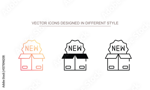 New product icon design with white background stock illustration