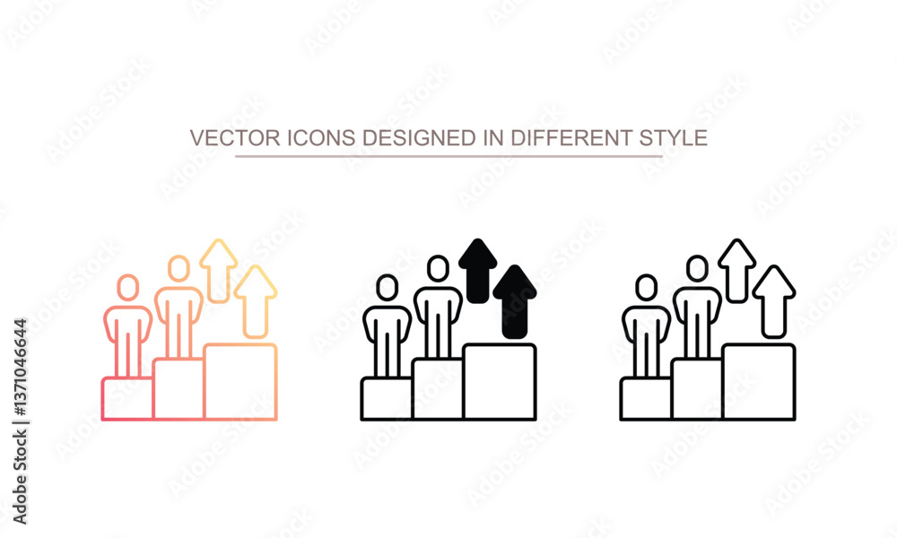 Fototapeta premium Career Growth icon design with white background stock illustration