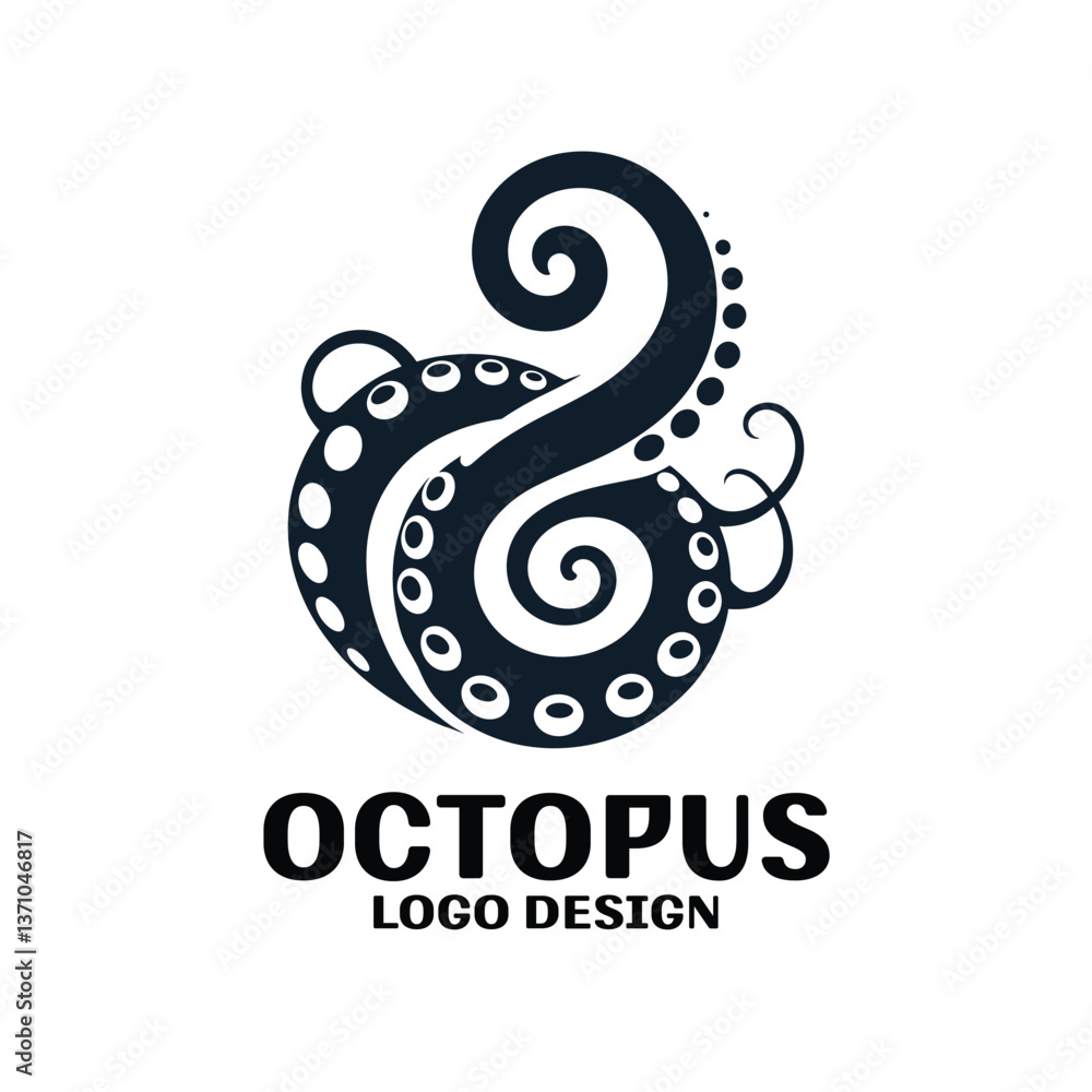 Fototapeta premium Octopus Vector Logo Design