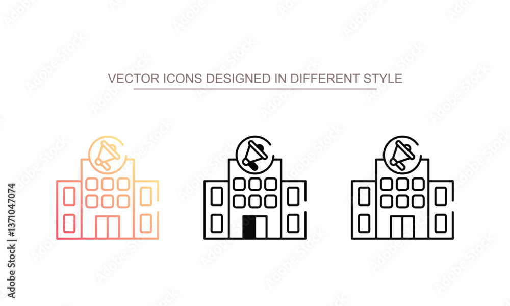 Agency icon design with white background stock illustration