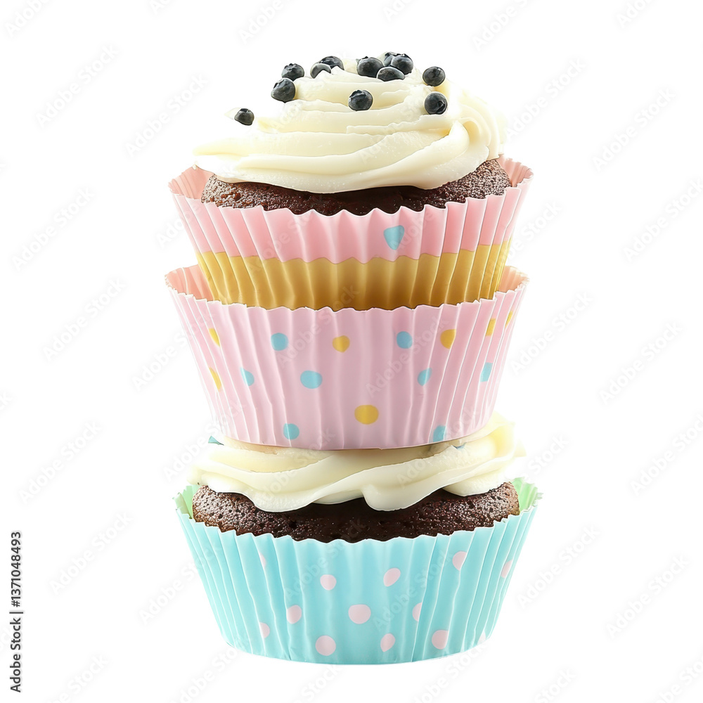 Cupcake Holders isolated on white background Cupcake Holders isolated on white background