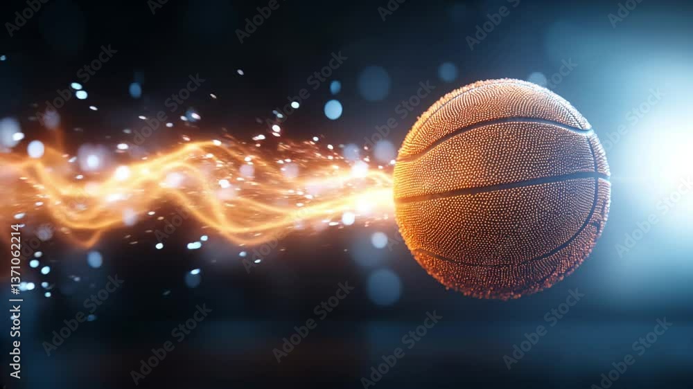 Basketball in action, dynamic close-up of a spinning ball with motion blur and sparks, perfect for sports themes and excitement. Basketball in action, dynamic close-up of a spinning ball with motion blur and sparks, perfect for sports themes and excitement.
