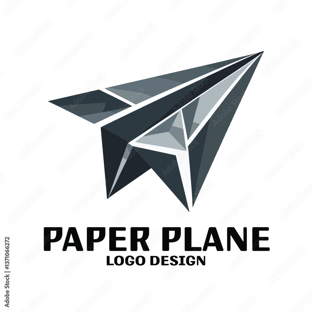 Naklejka premium Paper Plane Vector Logo Design
