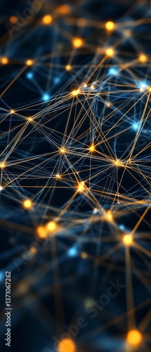 Connected network of light nodes and lines