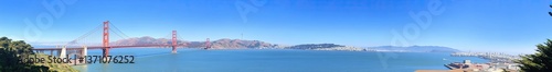 Wallpaper Mural Panoramic summer scene featuring the Golden Gate Bridge and the iconic San Francisco skyline, California, USA Torontodigital.ca