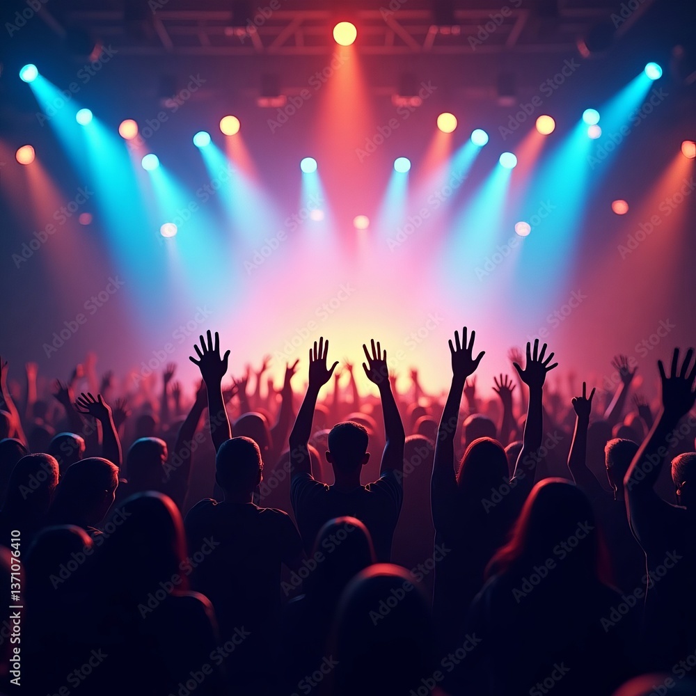 Fototapeta premium Vibrant Music Event Poster