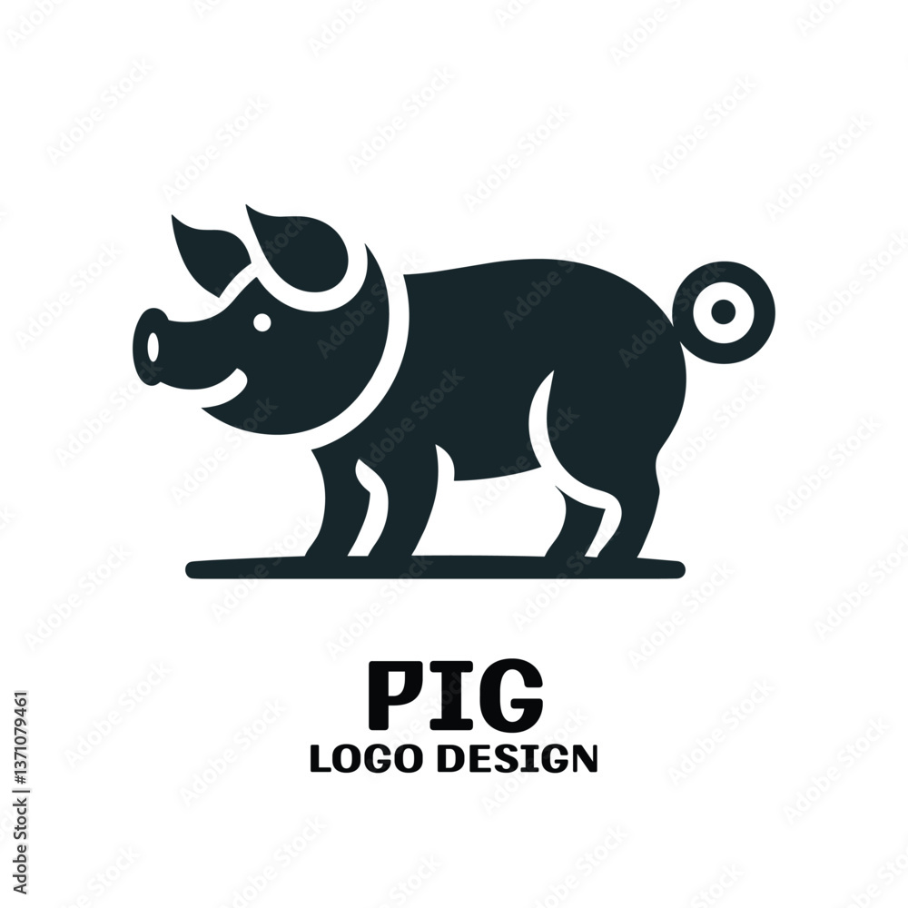 Pig Vector Logo Design Pig Vector Logo Design