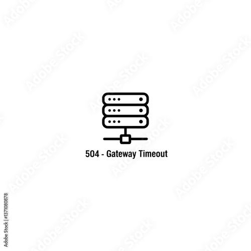 504 Gateway Timeout - Server Unavailable Icon for Programming Errors  