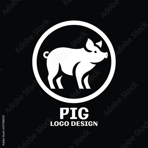 Pig Vector Logo Design