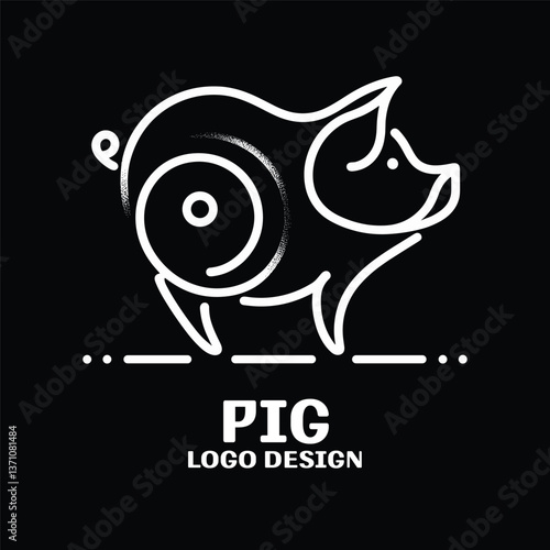 Pig Vector Logo Design