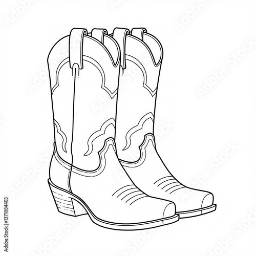cowboy boots sketch 
