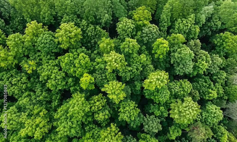 Aerial View of Vibrant Green Forest Canopy with Lush Foliage in a Natural Landscape Aerial View of Vibrant Green Forest Canopy with Lush Foliage in a Natural Landscape