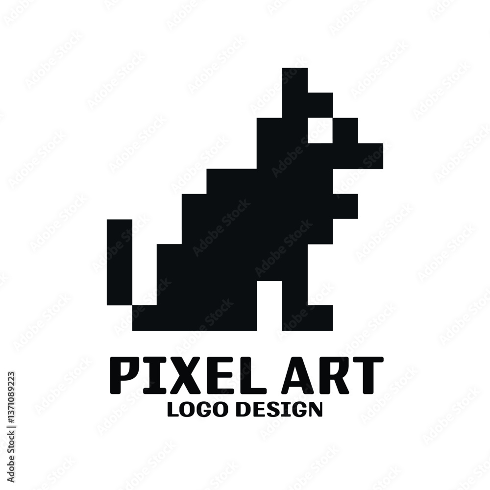 Obraz premium Pixel Art Vector Logo Design