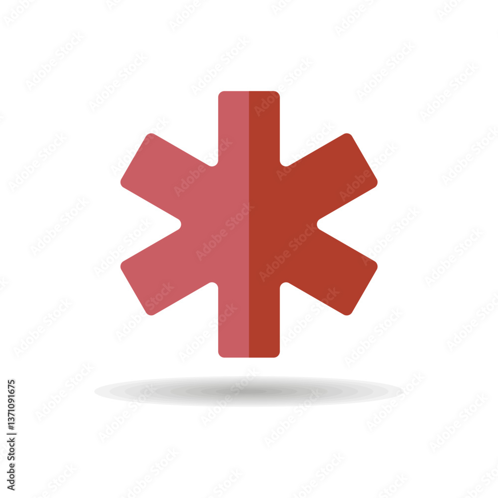 Fototapeta premium Medical Emergency Care glyph vector icon