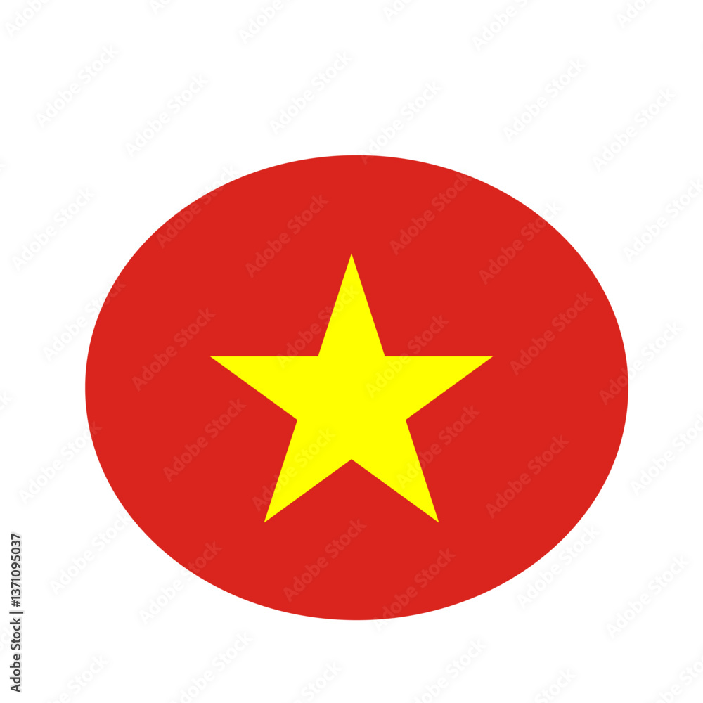 Vietnam flag - round glossy button. Vector Illustration Vietnam flag - round glossy button. Vector Illustration